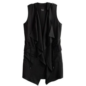 Simply Vera Vera Wang Black Drape Vest